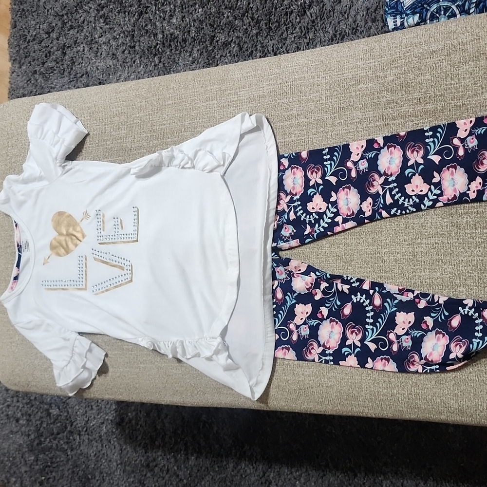Leggings and Top Set with Matching Headband